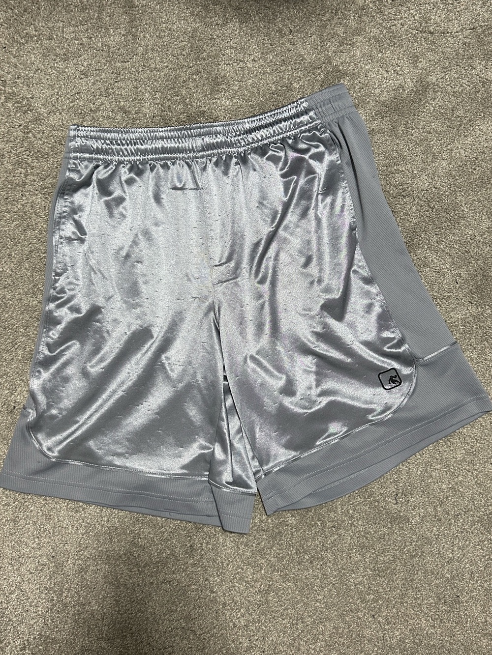 Vintage And1 Baggy Silver Basketball Shorts